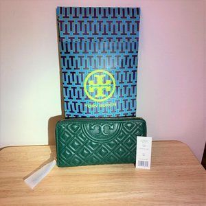 Tory Burch Fleming Zip Continental Wallet - Diamond Quilting